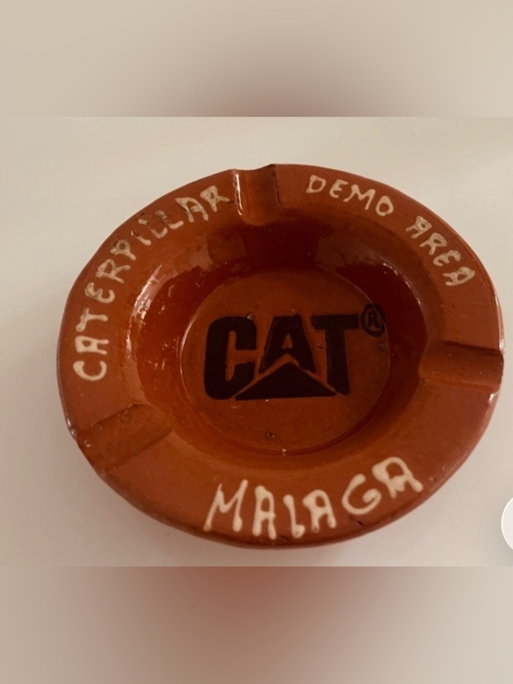 Caterpillar Original Ceramic Ash Tray  from Malaga Spain.